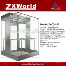 ZXC08-70 Full Glass Панорамный осмотр достопримечательностей Пассажирский лифт